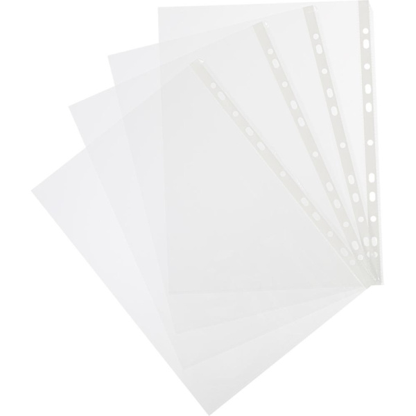 Файл-вкладыш перфорированная А4 100шт., гладкая Элементари 0,030 мм