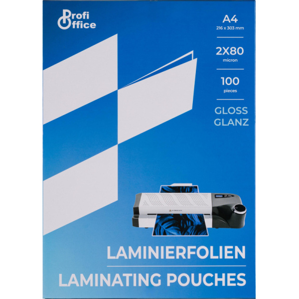 Пленка для ламинирования ProfiOffice А4, 80мкм 100шт/уп.