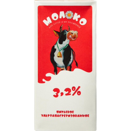 Молоко Молти 3.2% ультрапастер. 1 л. Для детей старше 3 лет.