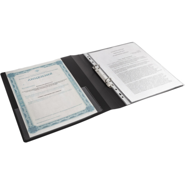 Папка на 2-х кольцах пласт. 25/32мм А4 Attache 07 черный