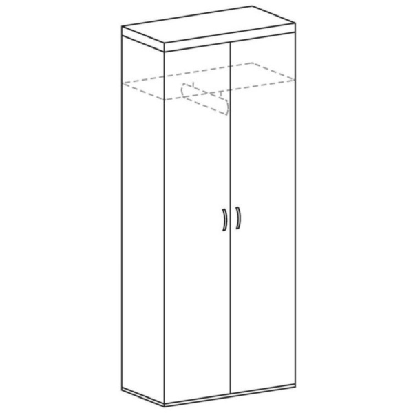 Шкаф Д_ EASY Director д/од шир сер 771/дуб шамони св.124 арт.005.705