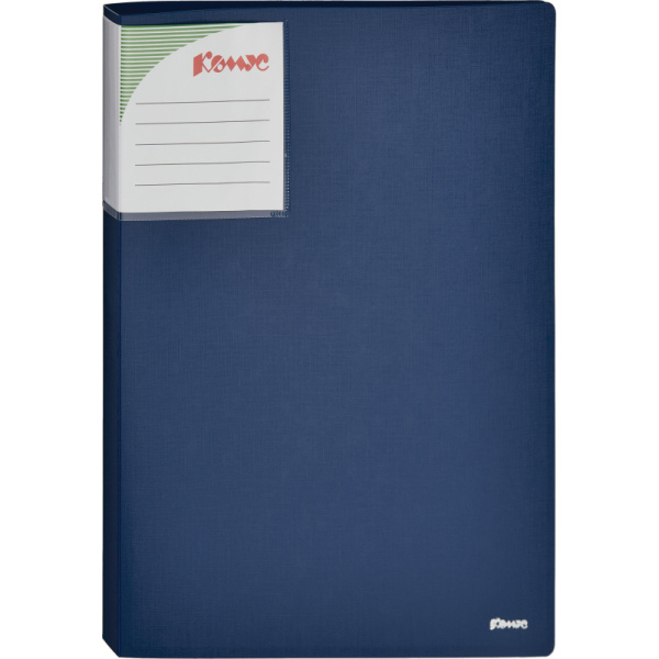 Папка с зажимом Комус Шелк синяя