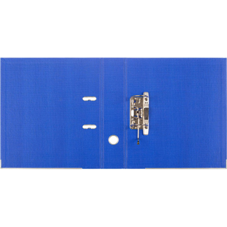 Папка-регистратор Комус Стандарт 75мм синяя, ПБП2, карм.кор., мет.уг