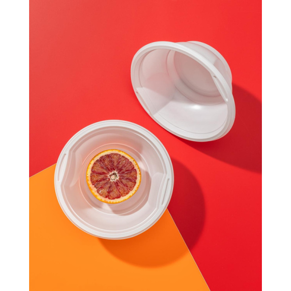 Миска одноразовая пластик.Комус для хол./гор., 0,6л, белая, ПП, 50шт/уп