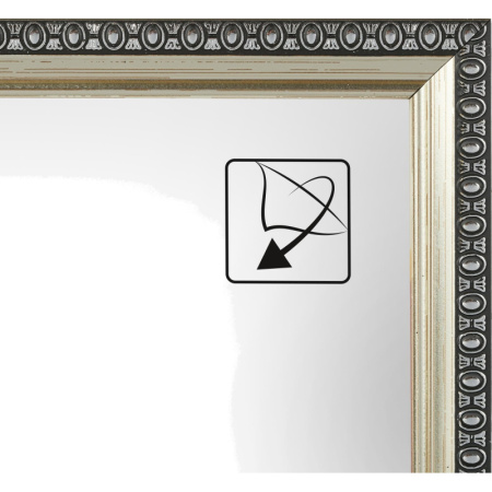 Рамка ATTACHE 21х30 пластик. Багет шир-17 мм, выс-  серебристая