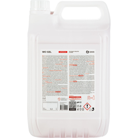 Профхим сантех кисл гель д/очистки минерал.отлож Grass/WC-GEL, 5,3кг