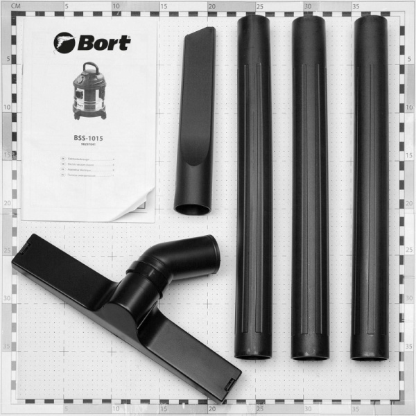 Пылесос строительный BORT BSS-1015, 1250Вт, 15л, сух/влаж уборка (98297041)