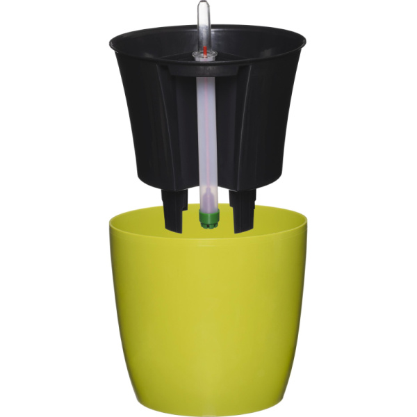 Горшок цветочный с автополивом КОМФОРТ 3,5л оливковый ПИ-25-6ТХ