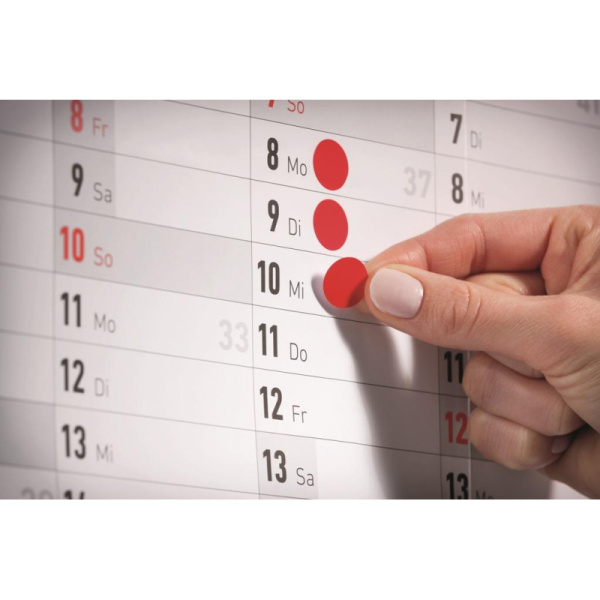 Этикетки самоклеящиеся  точки, 3090,  d=8mm,разноцветные, 416шт/уп