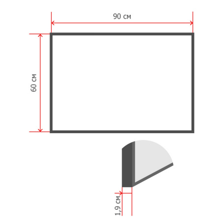 Доска Софтборд текст.60х90 Комус серый агат