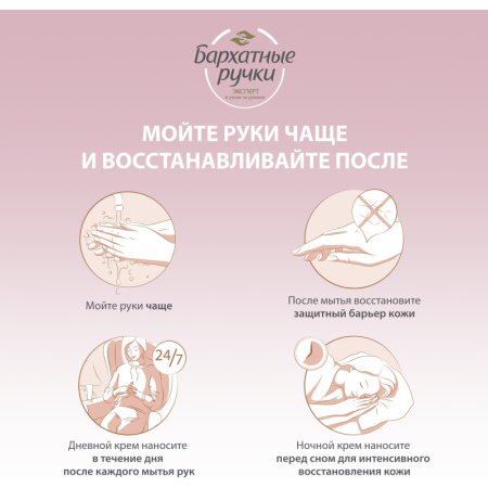 Крем для рук БАРХАТНЫЕ РУЧКИ бальзам SOS-восстановление 45мл