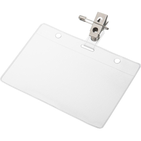 Бейдж 120х87мм металл зажим/булавка (10шт.) 1065БГК