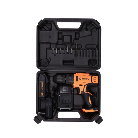 Дрель-шуруповерт аккум. ударная ВИХРЬ ДА-18Л-2кУ 45Нм, 2АКБ(2Ач) (72/14/17)