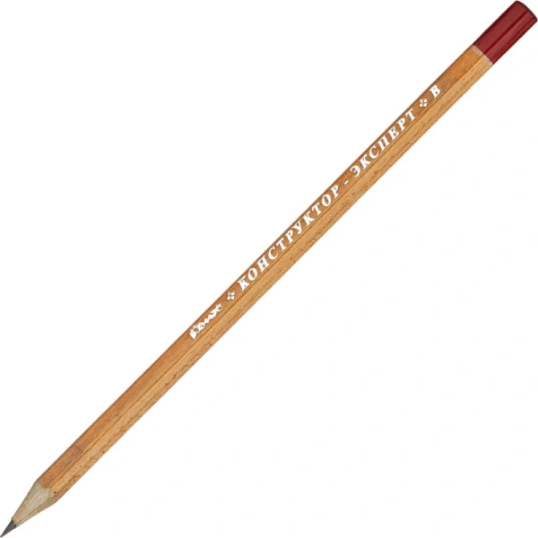 Карандаш чернографитный КОМУС КОНСТРУКТОР Эксперт В шестигр.,б/ласт.