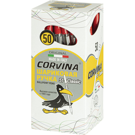 Ручка шариковая неавтомат. CORVINA 51 Classic красный 1,0мм  Италия
