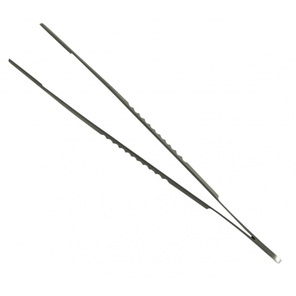 Пинцет анатомический с атравматической нарезкой 150х2,5 мм, J-27-255