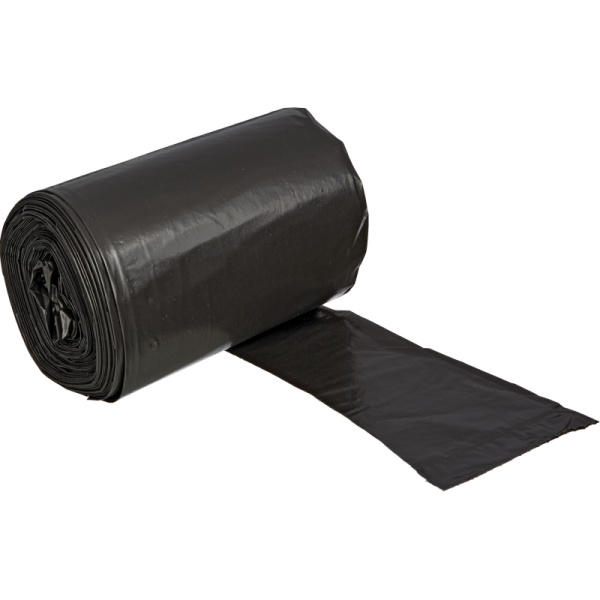 Мешки для мусора ПВД 30л 25мкм 30шт/рул черные 50x70см Комус с ручками