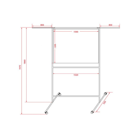 Доска магнитно-маркерная /мелов.120х150BoardSYS Twistмобил,повор,выд.планк