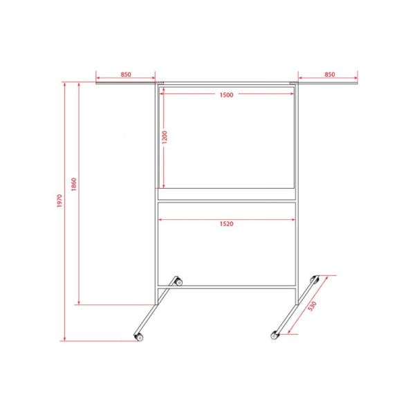 Доска магнитно-маркерная /мелов.120х150BoardSYS Twistмобил,повор,выд.планк