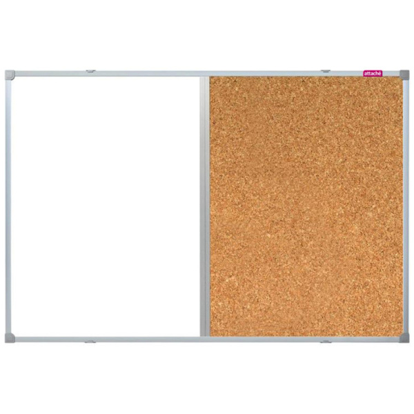 Доска для информации комб.пробков/магн-маркерная лак 60х90см алюм.ра Combo