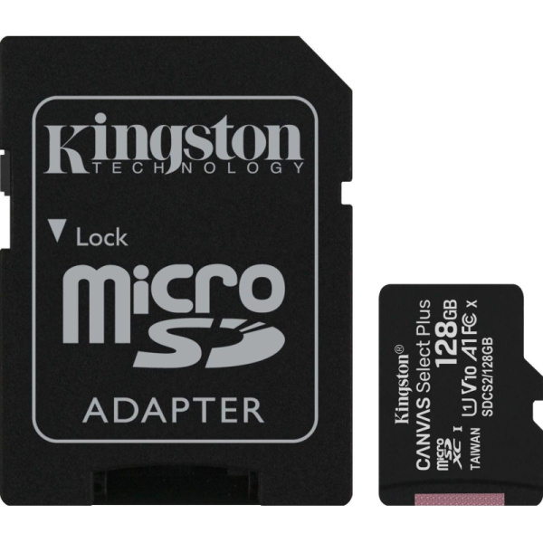 Карта памяти Kingston Canvas Select Plus microSDXC UHS-I +ад, SDCS2/128GB