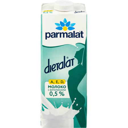 Молоко Parmalat Диеталат витаминизированное 0,5% 1л.