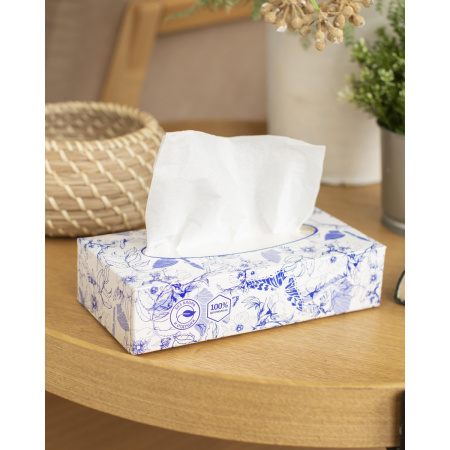 Салфетки косметические Luscan белые 2сл 100шт/уп_НСК