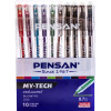 Набор шариковых ручек PENSAN MY-TECH 10цв шар0,7мм лин0,5мм масл 2240/R10