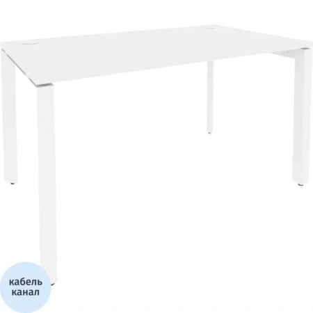 Стол ONIX-П П на металлокаркасе O.MP-SP-3.8 белый бриллиант/белый Ш1380