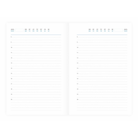 Ежедневник недатированный черный, А5,148x218, 352стр, Agenda