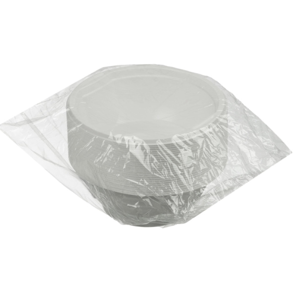 Миска одноразовая пластик.Комус для хол./гор., 0,6л, белая, ПП, 50шт/уп