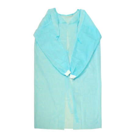Халат хирург. н/с, рук.манжет, дл.140 см,пл.25,р.48-54,голуб.,5шт/уп,5118/5