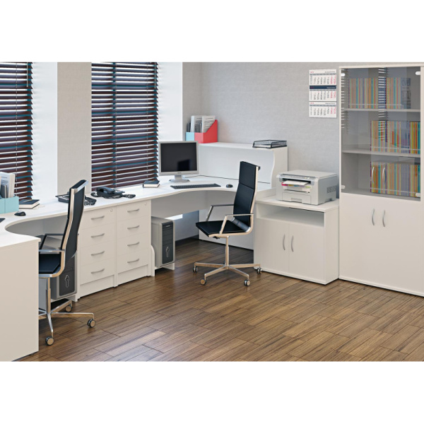 Шкаф RIVA   высокий широкий стекл.А.СТ-1.2 белый В1975