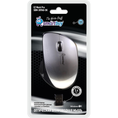 Мышь компьютерная Smartbuy 309AG серебро/металлик (SBM-309AG-SK)