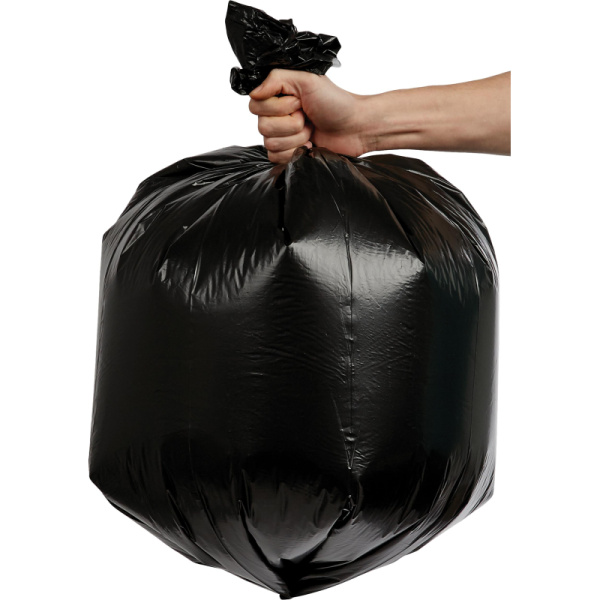 Мешки для мусора ПВД 60л 30мкм 50шт/рул черные 60x90см Amigo