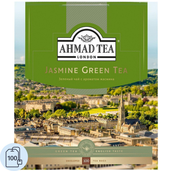 Чай Ahmad Green Jasmine Tea зеленый 100пак/уп 475-08