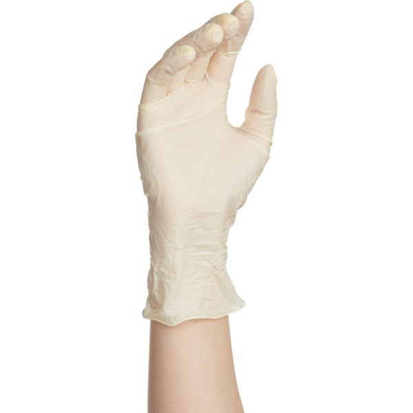 Мед.смотров. перчатки латекс, н/о, н/с, текстур.34 DeMAX (L) 50 пар/упак