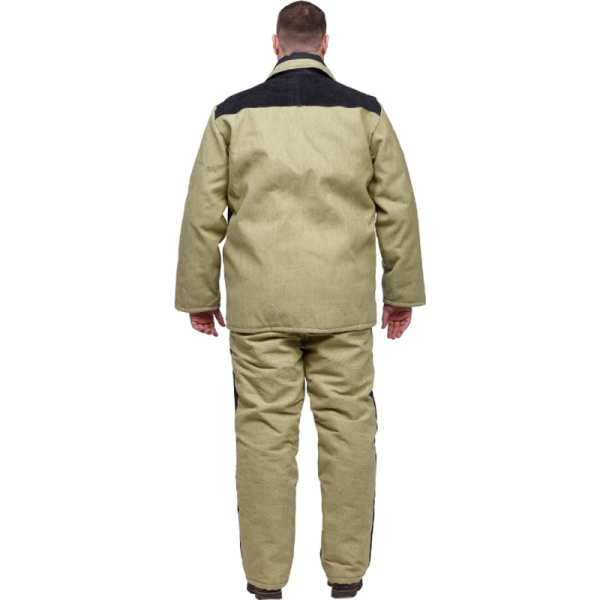 Костюм сварщика брезент+спилок утепл. кур/бр (мод. КС21ПР) (56-58) 170-176