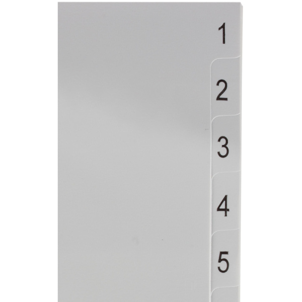 Разделитель листов 12л. цифровые пластик.Комус