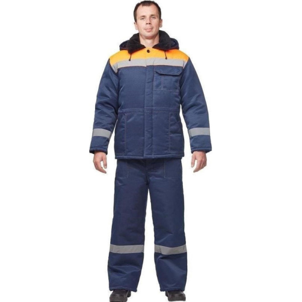 Куртка рабочая зимняя муж з32-КУ син/оранж смес,68-70/182-188 (Арсенал-СП)