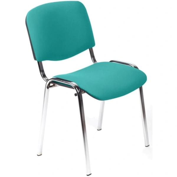 Стул UP_EChair Rio(ИЗО) хром, ткань зеленая С34