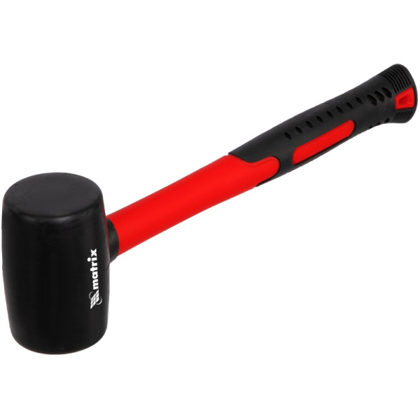 Киянка резиновая 225 г черная резина фибергласовая рукоятка Matrix 11175