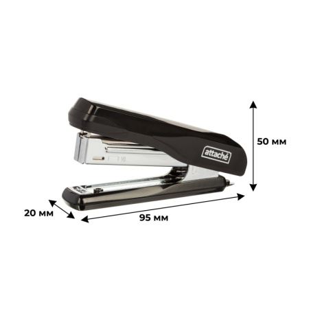 Степлер Attache PSBK1020 (№10) до 20 лист., пластик/металл, чёрный