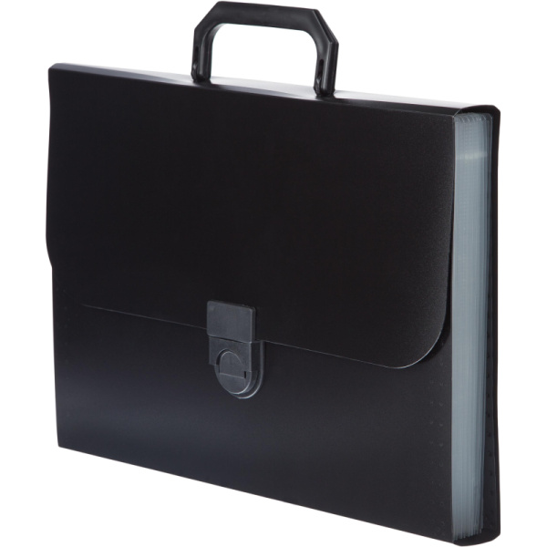 Портфель-картотека пластик ATTACHE черн.BF12/7 12 отд. Росси