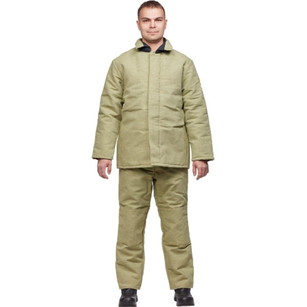 Костюм сварщика брезентовый утепл. кур/бр (модель КС02ПР) (48-50) 170-176