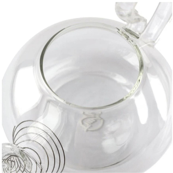 Чайник заварочный 600мл стекл. ДИКАЯ ВИШНЯ (пружина в носике) (TP124)