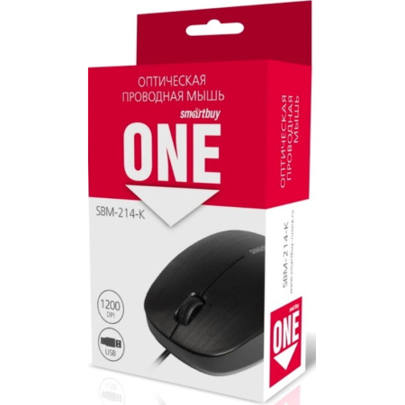Мышь компьютерная Smartbuy ONE 214-K черная (SBM-214-K)