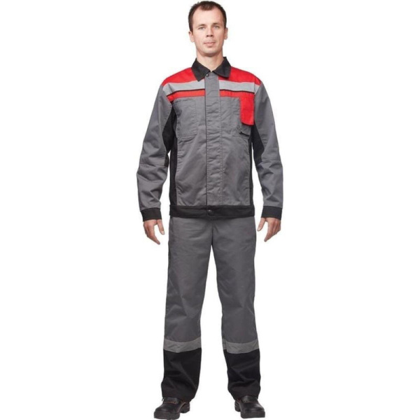 Костюм рабочий летний муж. л19-КБР сер/крс КБР (р.64-66) 182-188 ( серия л)