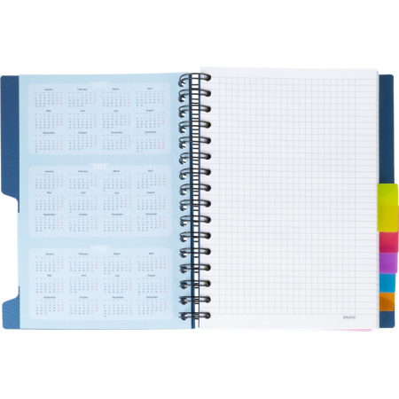 Бизнес-тетрадь А5,200л,кл,греб Attache Selection Office book синий металлик