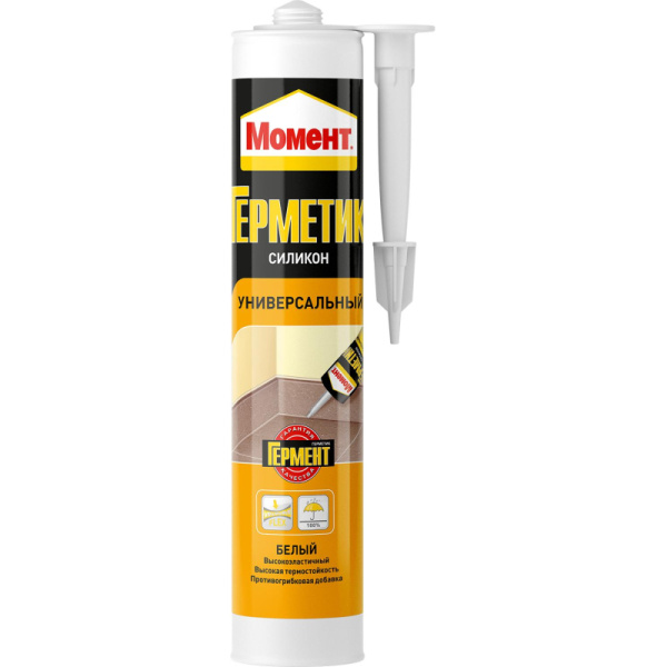 Герметик универсал. силиконовый Момент (белый), 280 мл (756752/2353935)